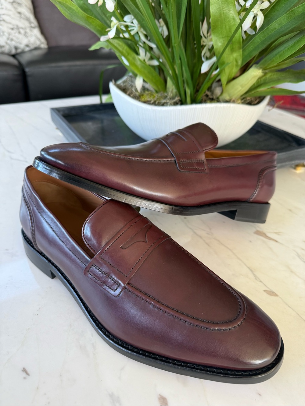 New Allen Edmonds Eli Leather Penny Loafers - Picture 12 of 16